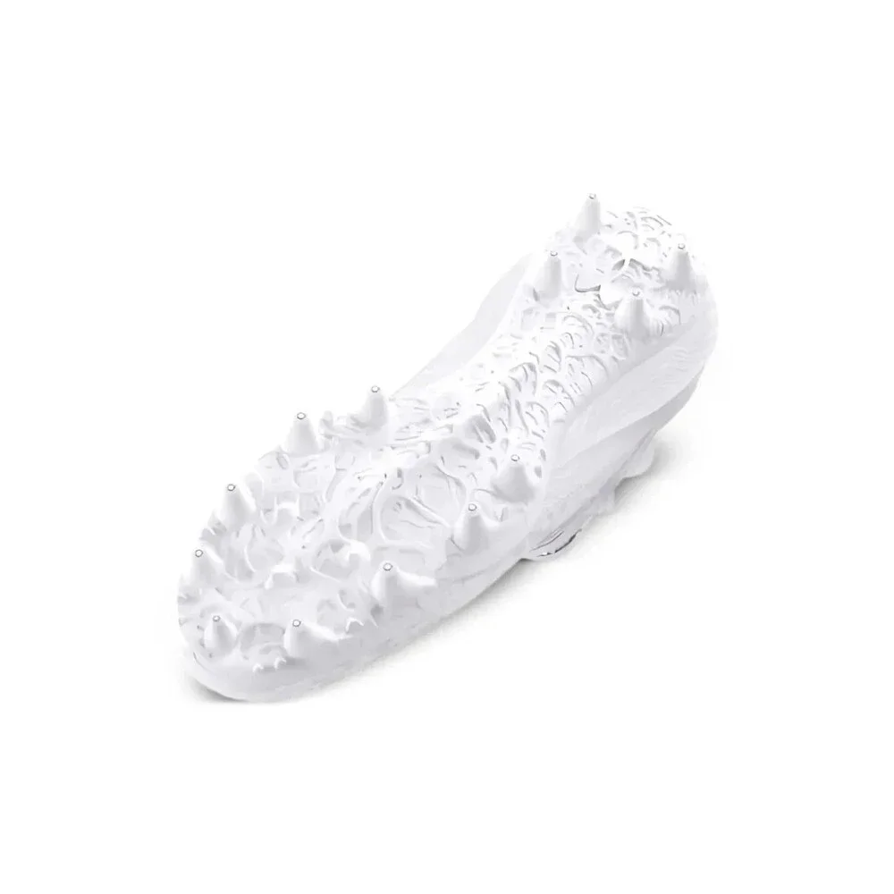Under Armour Blur Smoke Suede MC 3027976-100 Boys White Football Cleats GBNC1576